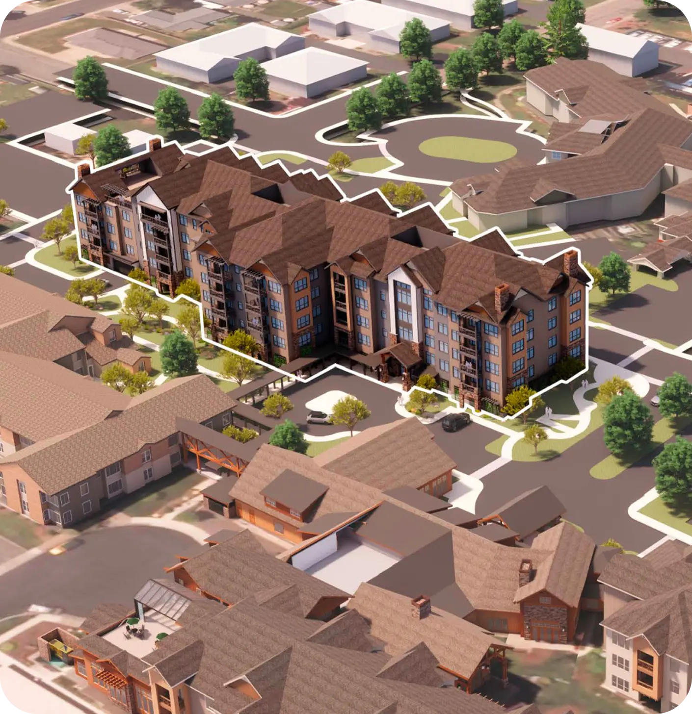 Dallas Retirement Village expansion rendering
